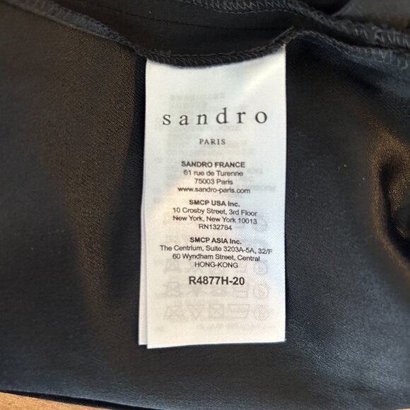 Sandro Black Tribeca Dress Size US 8/Medium - Picture 4 of 8